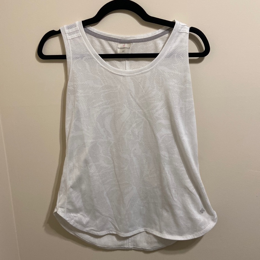 White workout top.
